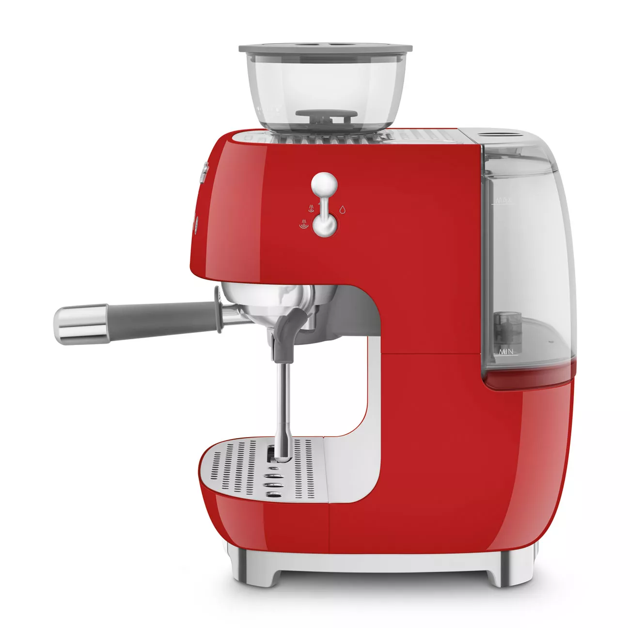 Smeg EGF03RDUK Retro Espresso Coffee Machine with Grinder in Red - Image 3