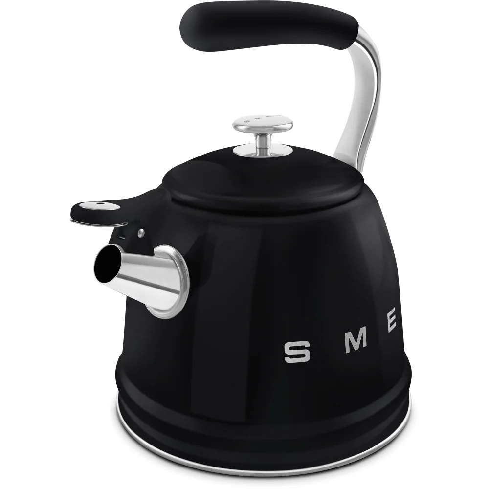 Smeg WKF01BL Retro 50s Style Whistling Hob Kettle Black - Image 2
