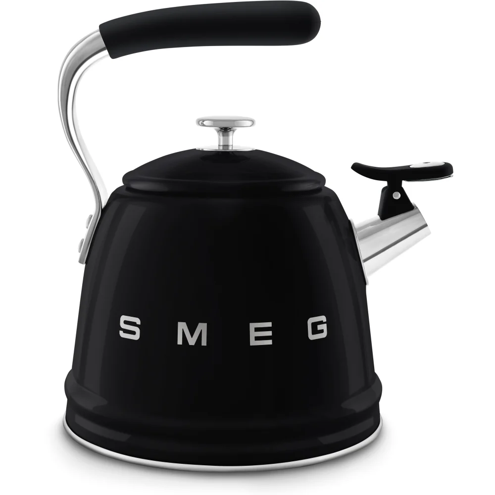 Smeg WKF01BL Retro 50s Style Whistling Hob Kettle Black - Image 4