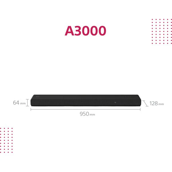 Sony HT-A3000 3.1 channel Dolby Atmos Soundbar - Image 3