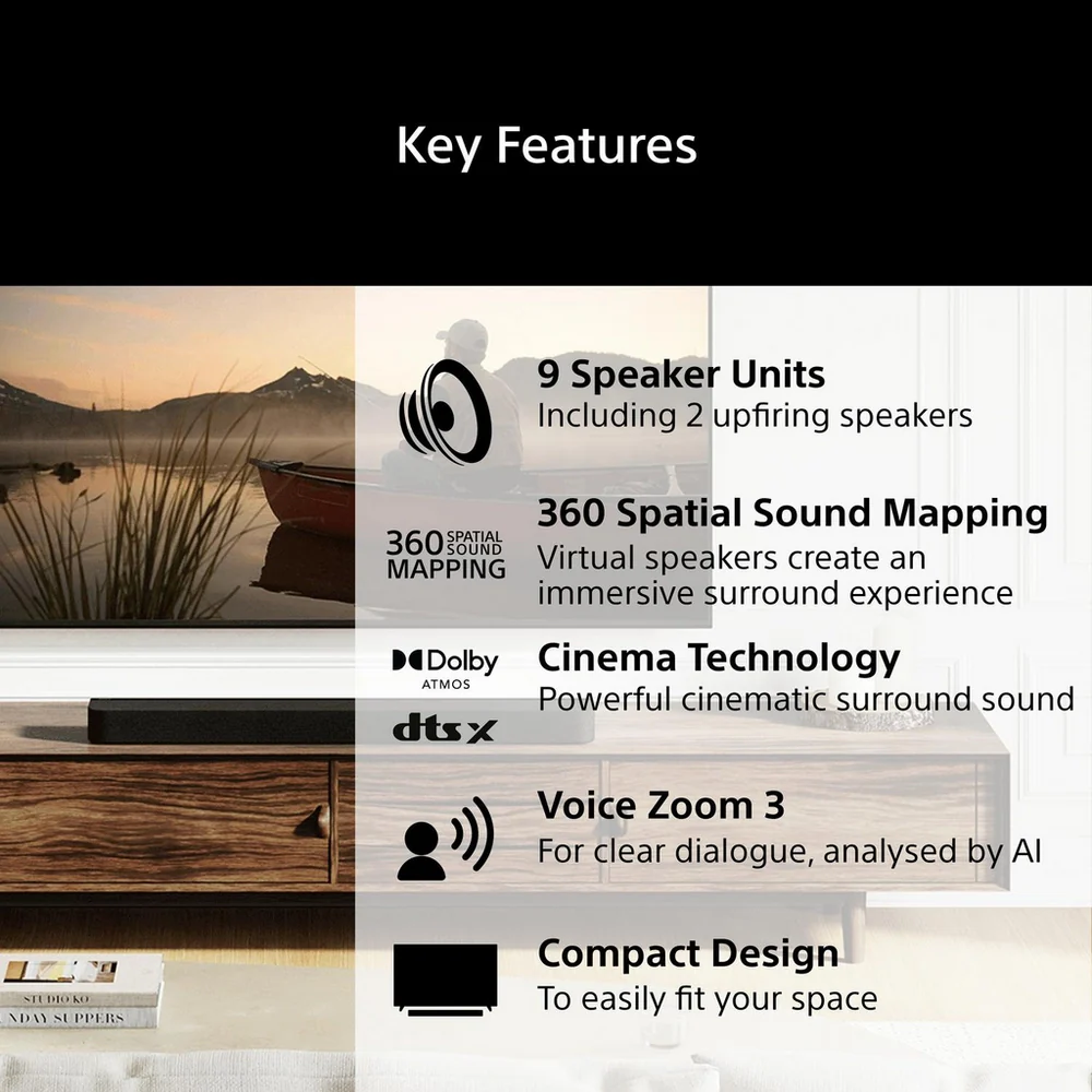 Sony HTA7100 BRAVIA Theatre Bar 7 Dolby Atmos Soundbar 5.0.2ch 360 Spatial Sound Mapping 2026 - Image 3