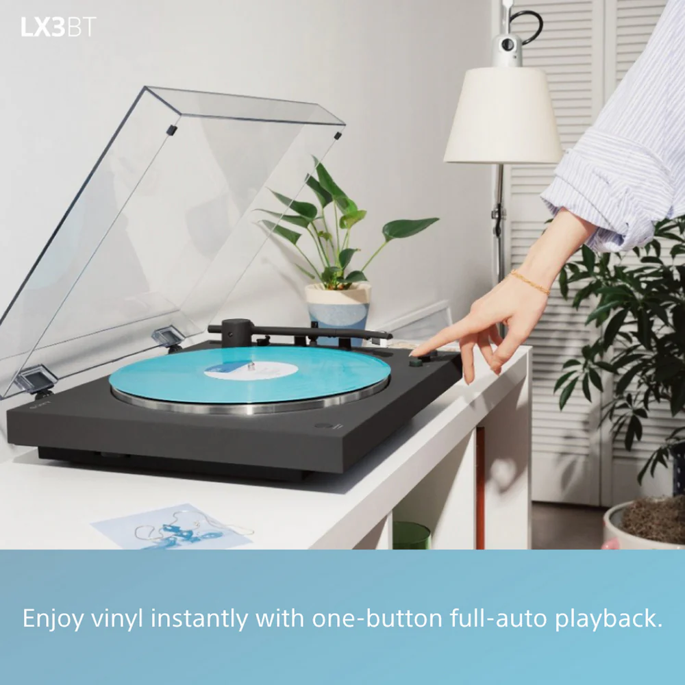 Sony PSLX3BT.CEK Belt Drive Wireless Bluetooth Turntable with Auto Playback Dark Grey - Image 5