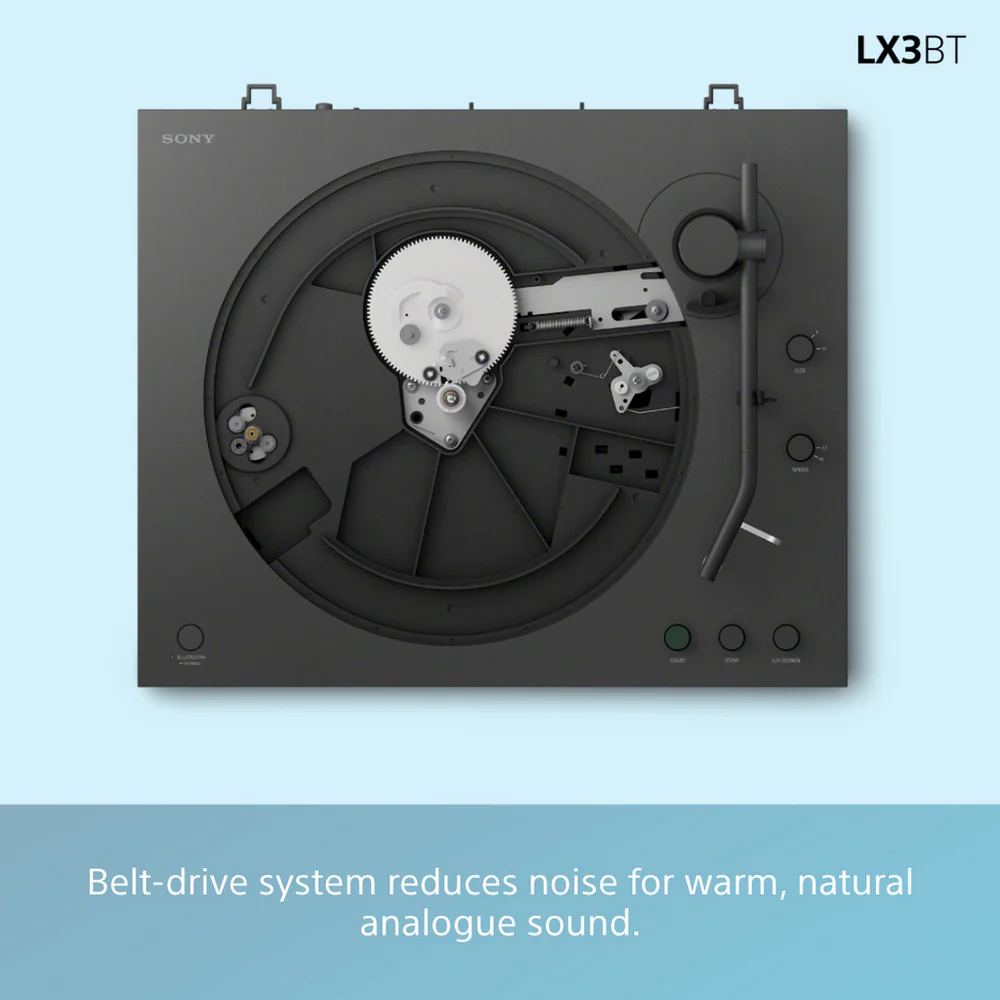 Sony PSLX3BT.CEK Belt Drive Wireless Bluetooth Turntable with Auto Playback Dark Grey - Image 8