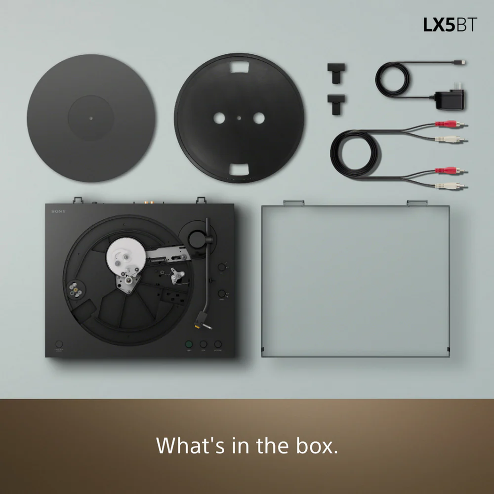 Sony PSLX5BT.CEK Fully Automatic Belt Drive Wireless Bluetooth Turntable with Auto Playback Pure Black - Image 12