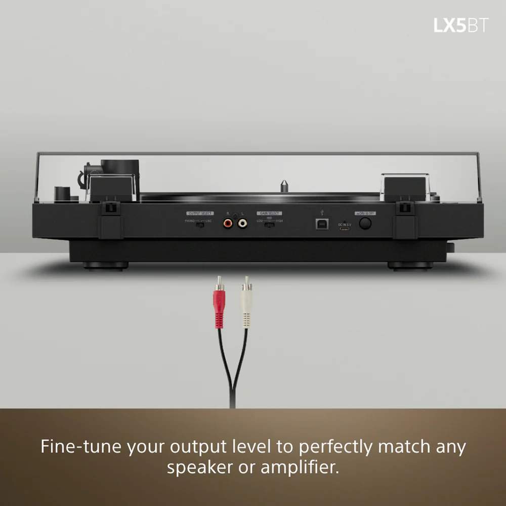 Sony PSLX5BT.CEK Fully Automatic Belt Drive Wireless Bluetooth Turntable with Auto Playback Pure Black - Image 7
