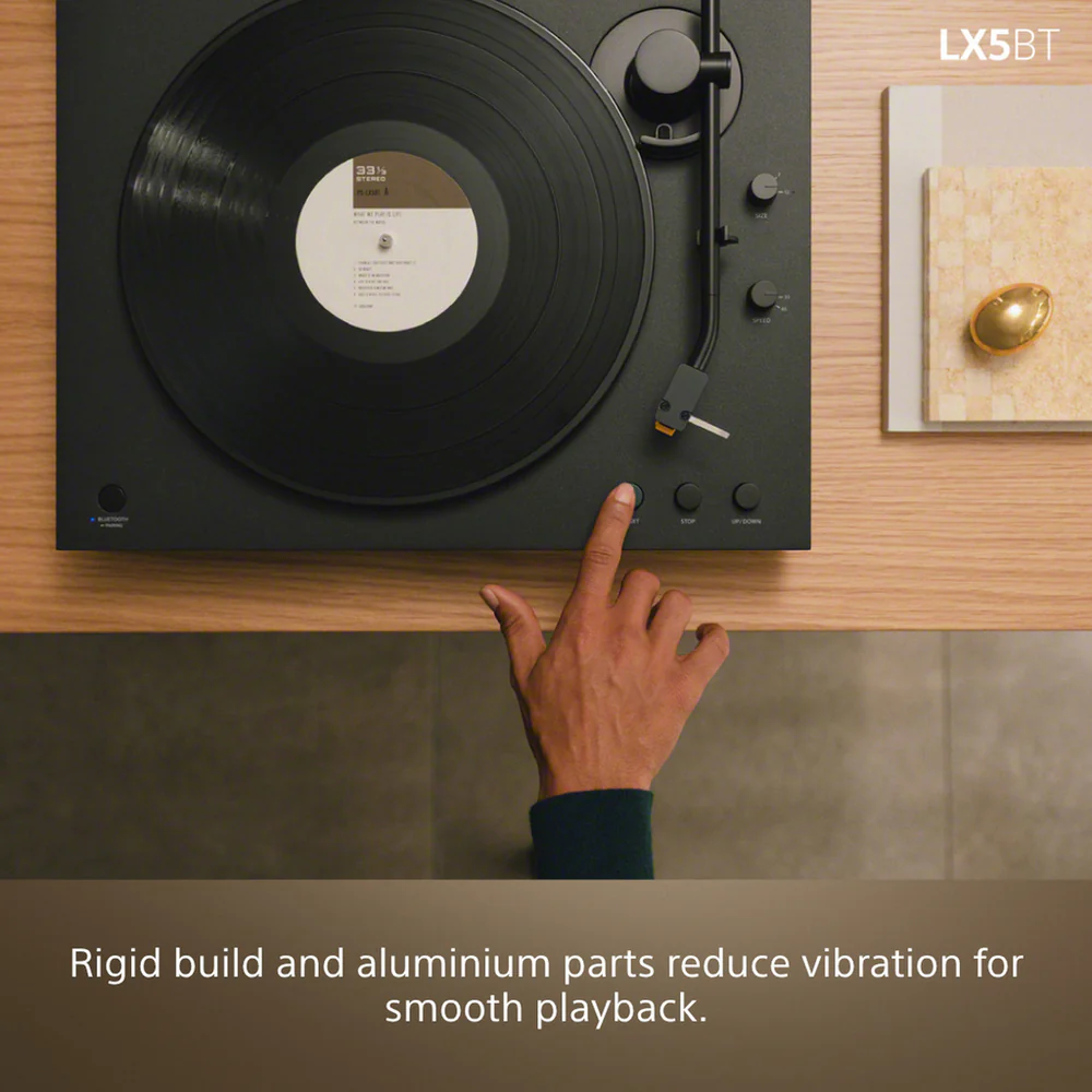 Sony PSLX5BT.CEK Fully Automatic Belt Drive Wireless Bluetooth Turntable with Auto Playback Pure Black - Image 8