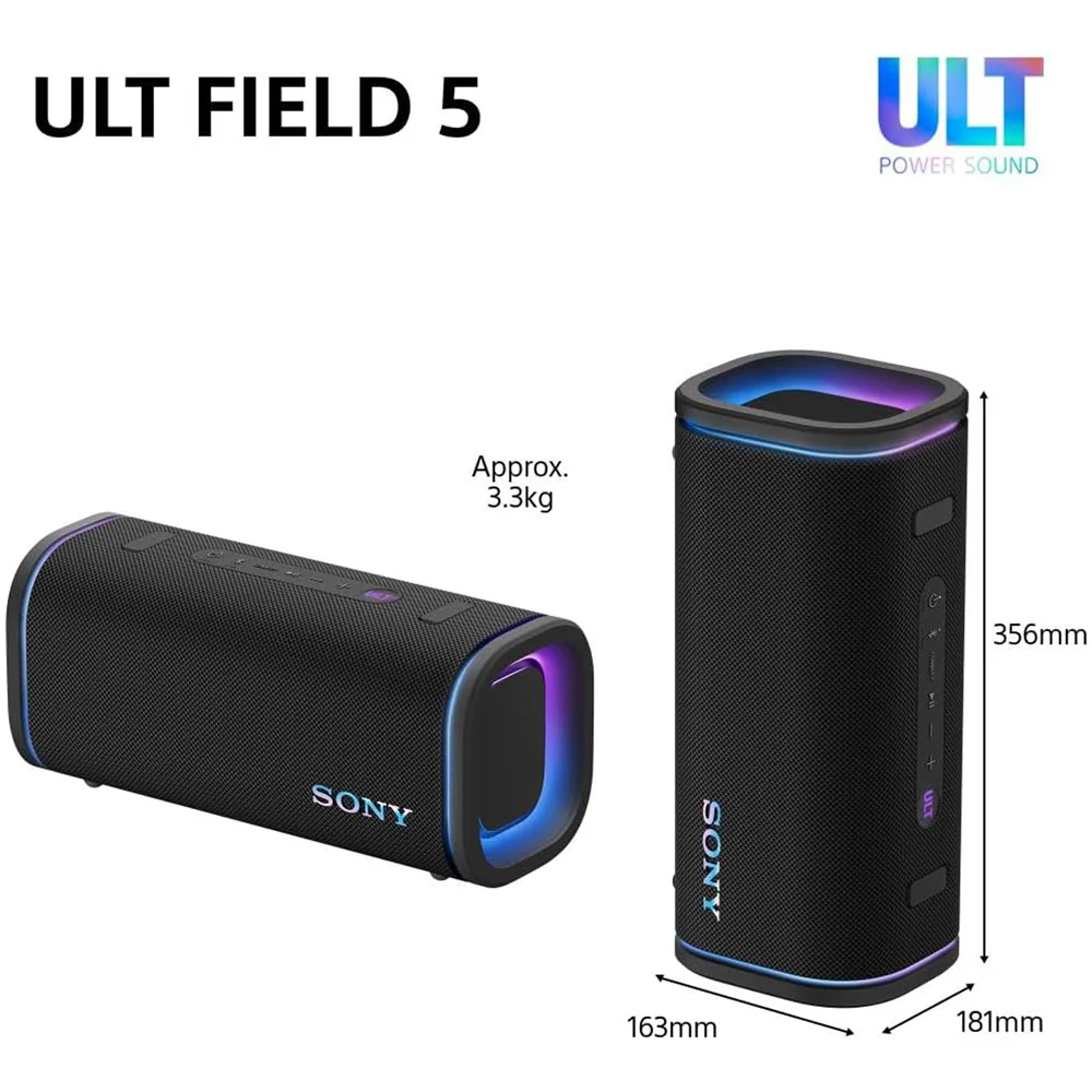 Sony SRSULT50B ULT FIELD 5 Wireless Bluetooth Portable Speaker Black - Image 16