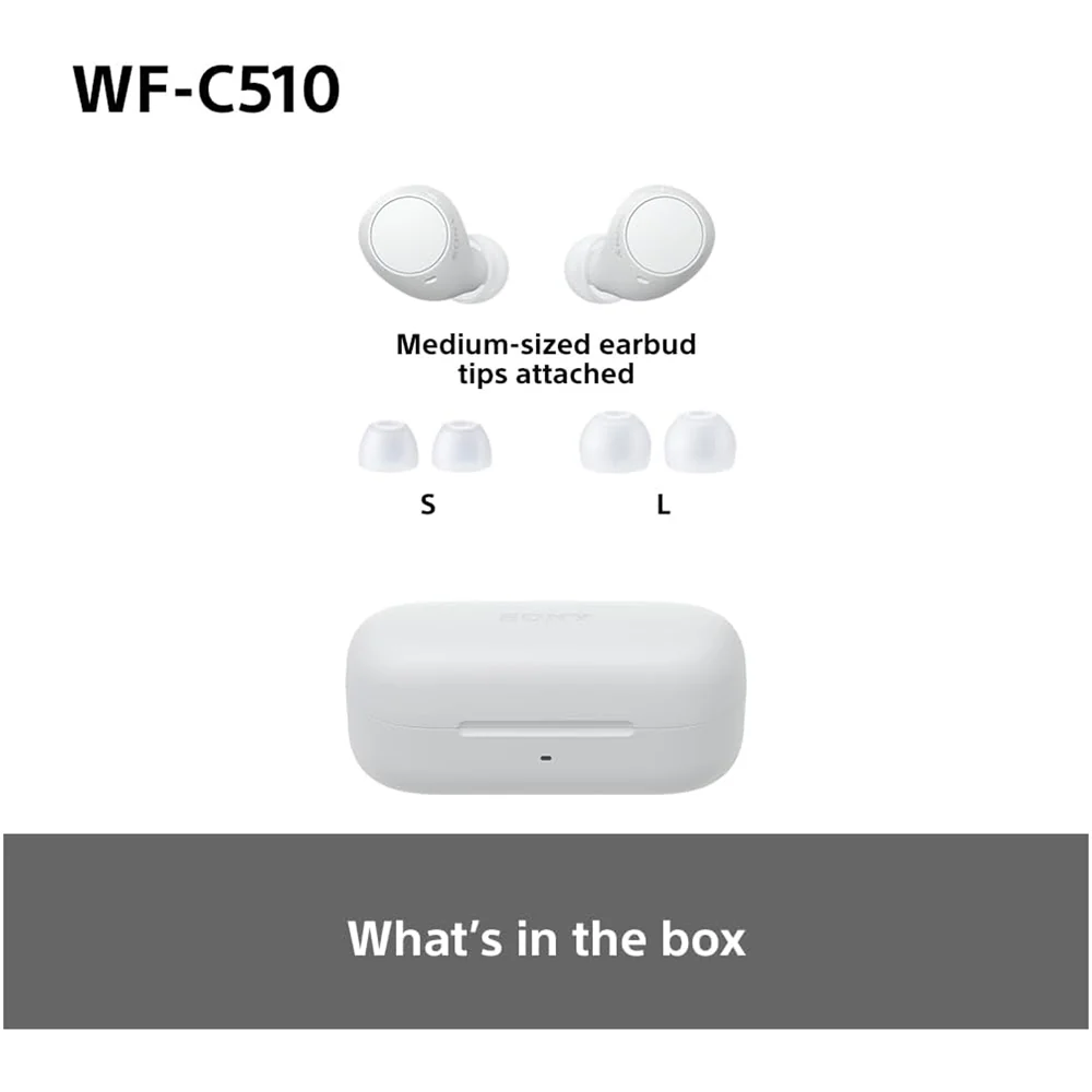 Sony WF-C510 True Wireless Bluetooth In Ear Headphones White - Image 3