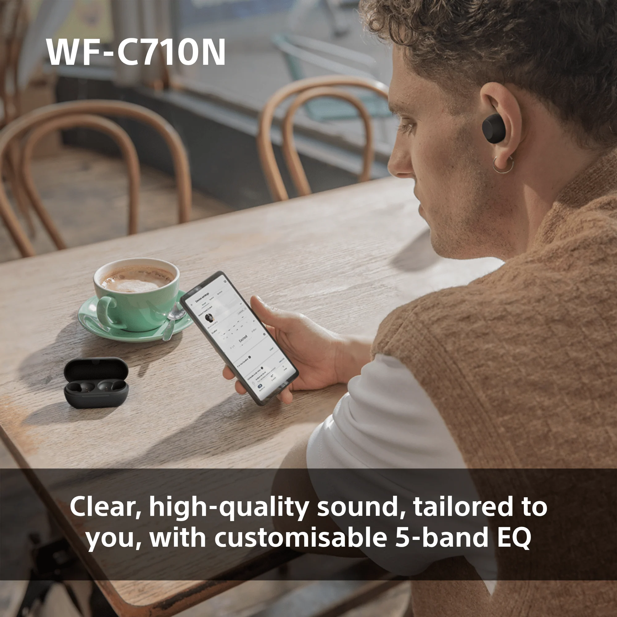 Sony WFC-710N Wireless Noise Cancelling Bluetooth Earbuds Black - Image 11