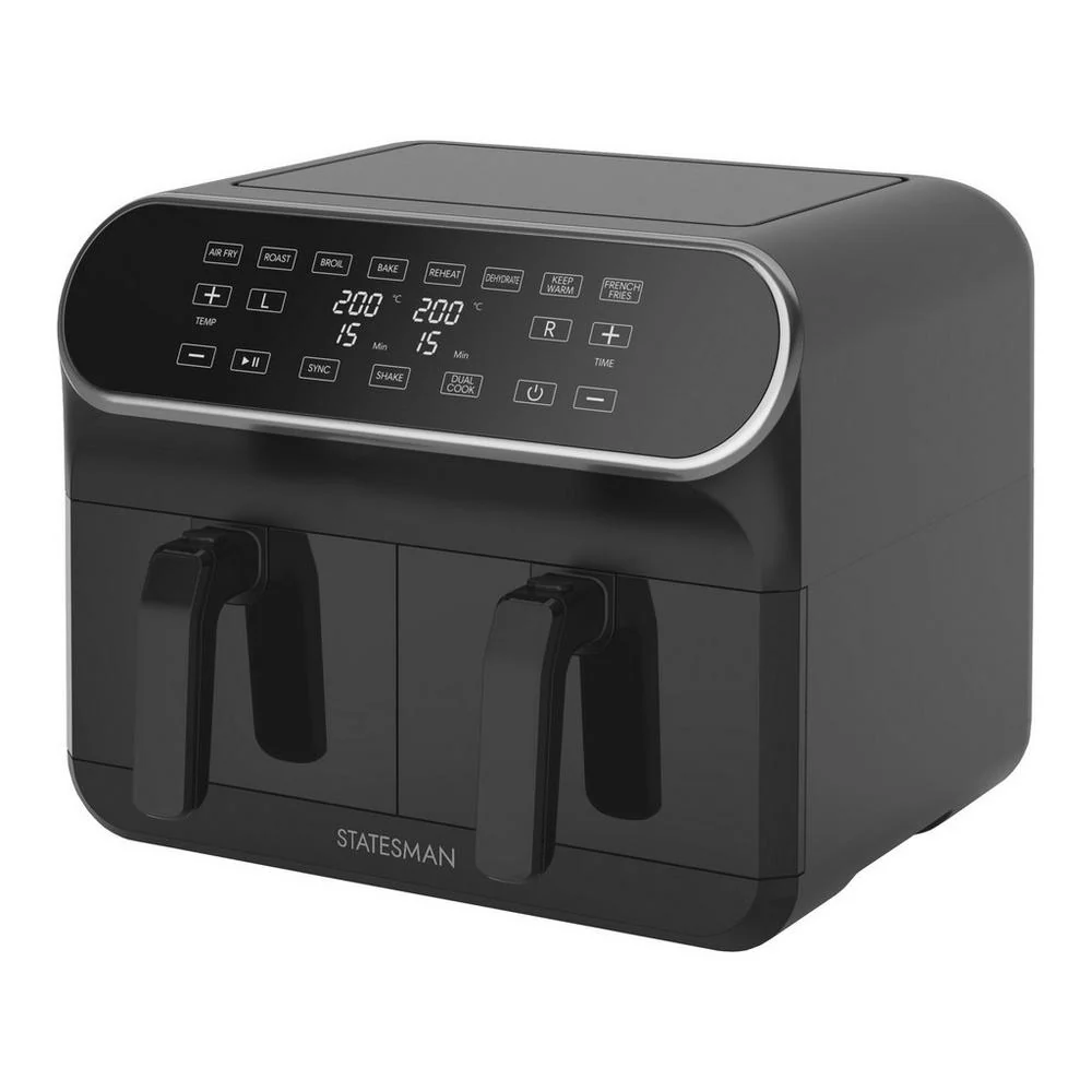 Statesman SKAF08017BK Digital Dual Zone Air Fryer - Black - Image 3