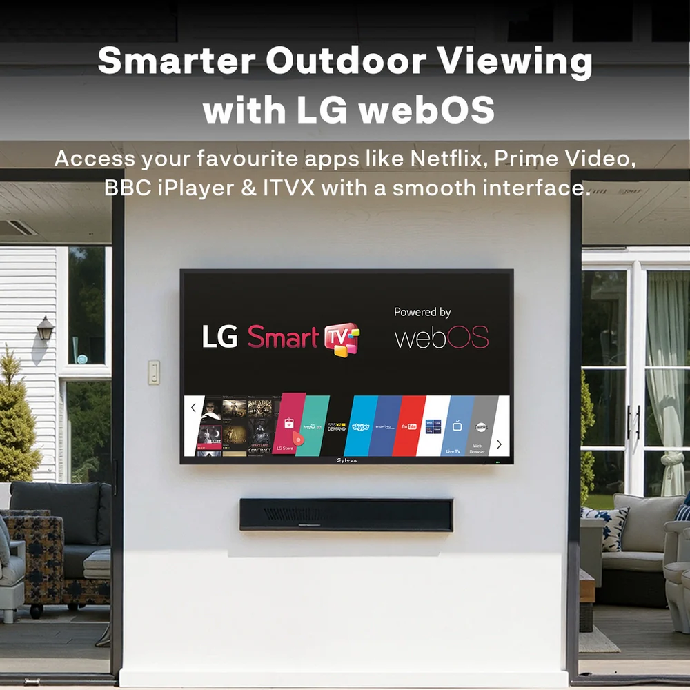 Sylvox OT43B1K4GC 43 Inch 4K Ultra HD LED Partial Sun Outdoor Smart TV - Image 3