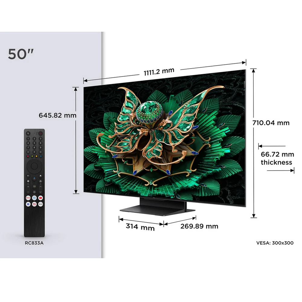 TCL 50C7K-UK 50 Inch Premium 4K QD-Mini LED UHD HDR Smart Google TV - Image 9