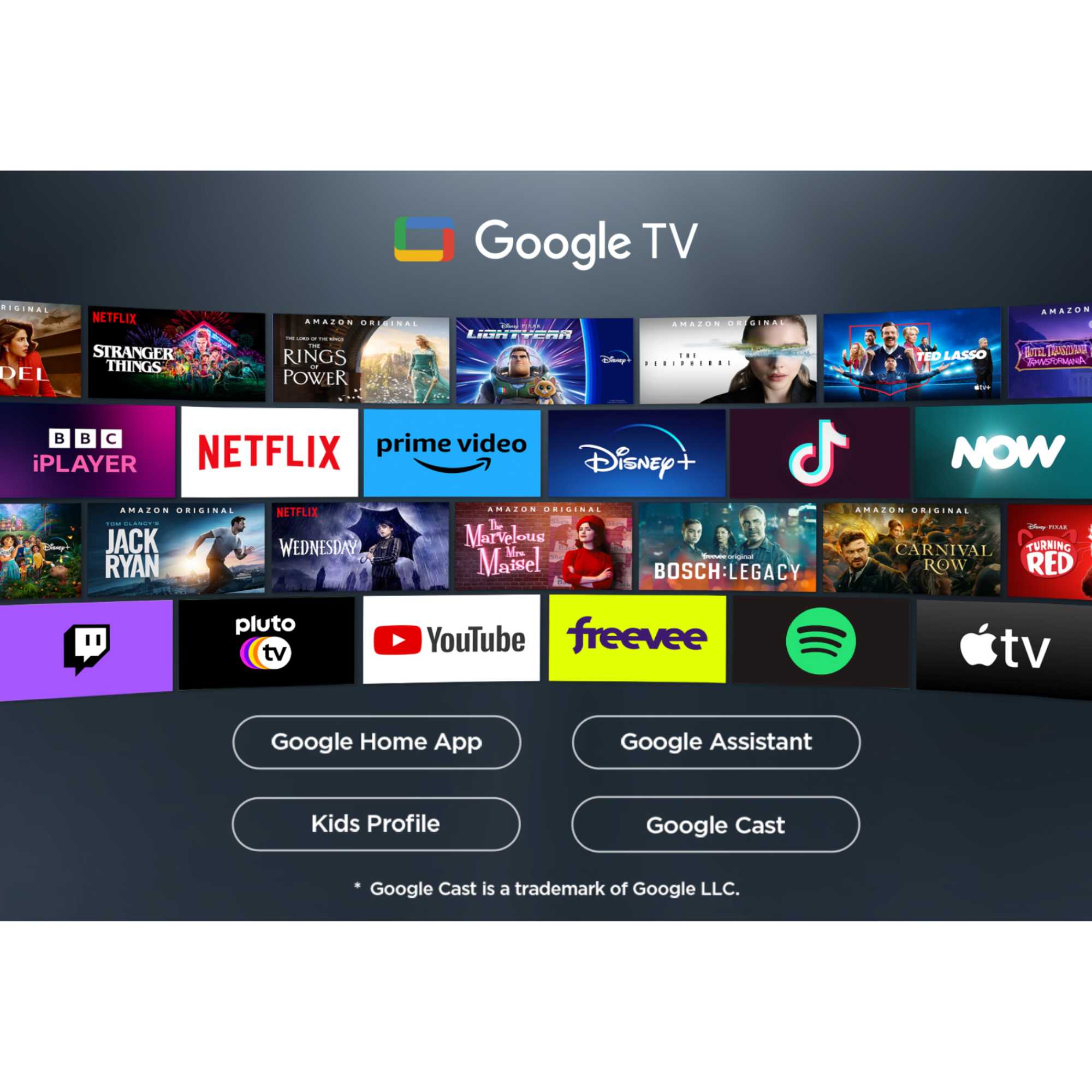 TCL 50P7K-UK 50 Inch P7K 4K QLED Ultra HD HDR Direct LED Smart Google TV - Image 7