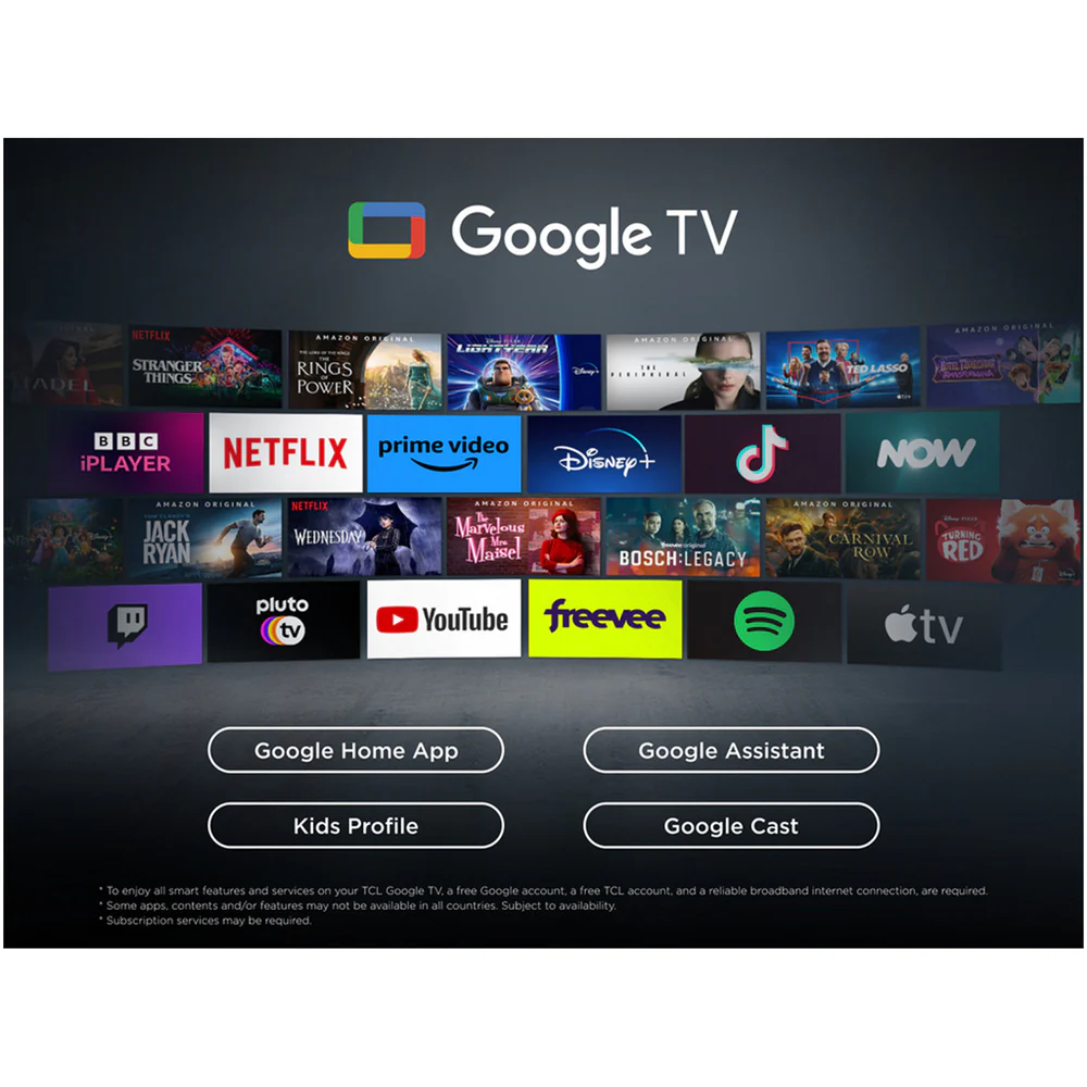 TCL 50Q6C-UK 50 Inch Q6C 4K Ultra HD HDR QD-Mini LED Smart Google TV - Image 6