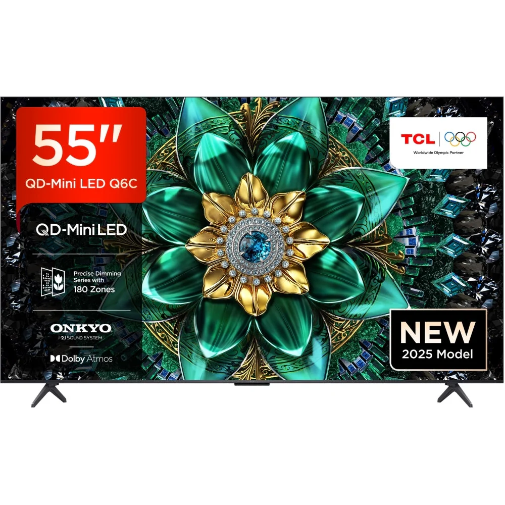 TCL 55Q6C-UK 55 Inch Q6C 4K Ultra HD HDR QD-Mini LED Smart Google TV