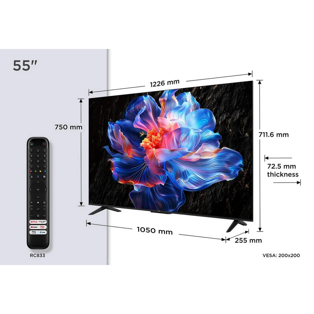 TCL 55V6C-UK 55 Inch V6C 4K Ultra HD HDR Direct LED Smart Google TV - Image 5