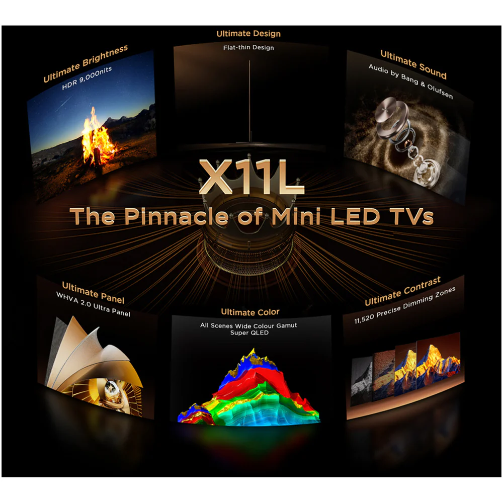 TCL 75X11L-UK 75 Inch X11L 4K Ultra HD HDR SQD Mini LED Smart Google TV 2026 - Image 4