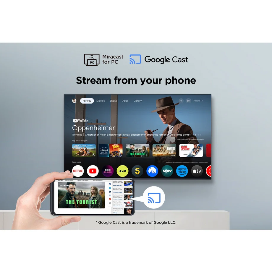 TCL 85P7K-UK 85 Inch P7K 4K QLED Ultra HD HDR Direct LED Smart Google TV - Image 13