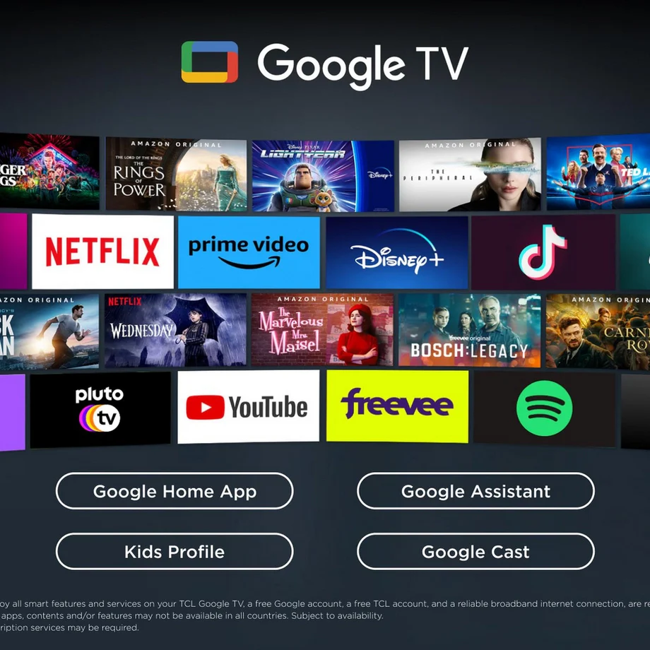 TCL 85T8C-UK 85 Inch T8C 4K QLED Ultra HD HDR Smart Google TV with 144Hz Motion Clarity Pro and Onkyo 2.1 sound - Image 10