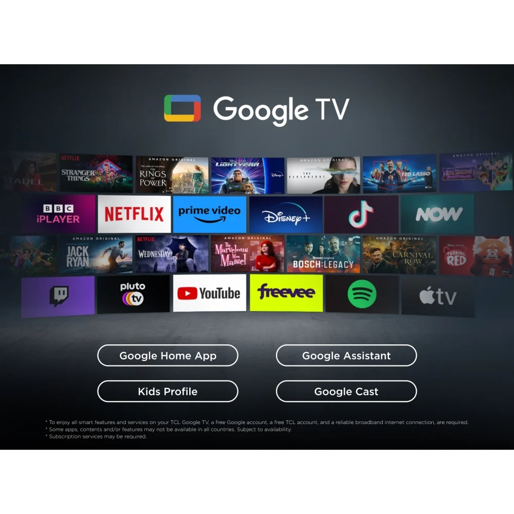 TCL 98Q6C-UK 98 Inch Q6C 4K Ultra HD HDR QD-Mini LED Smart Google TV - Image 9