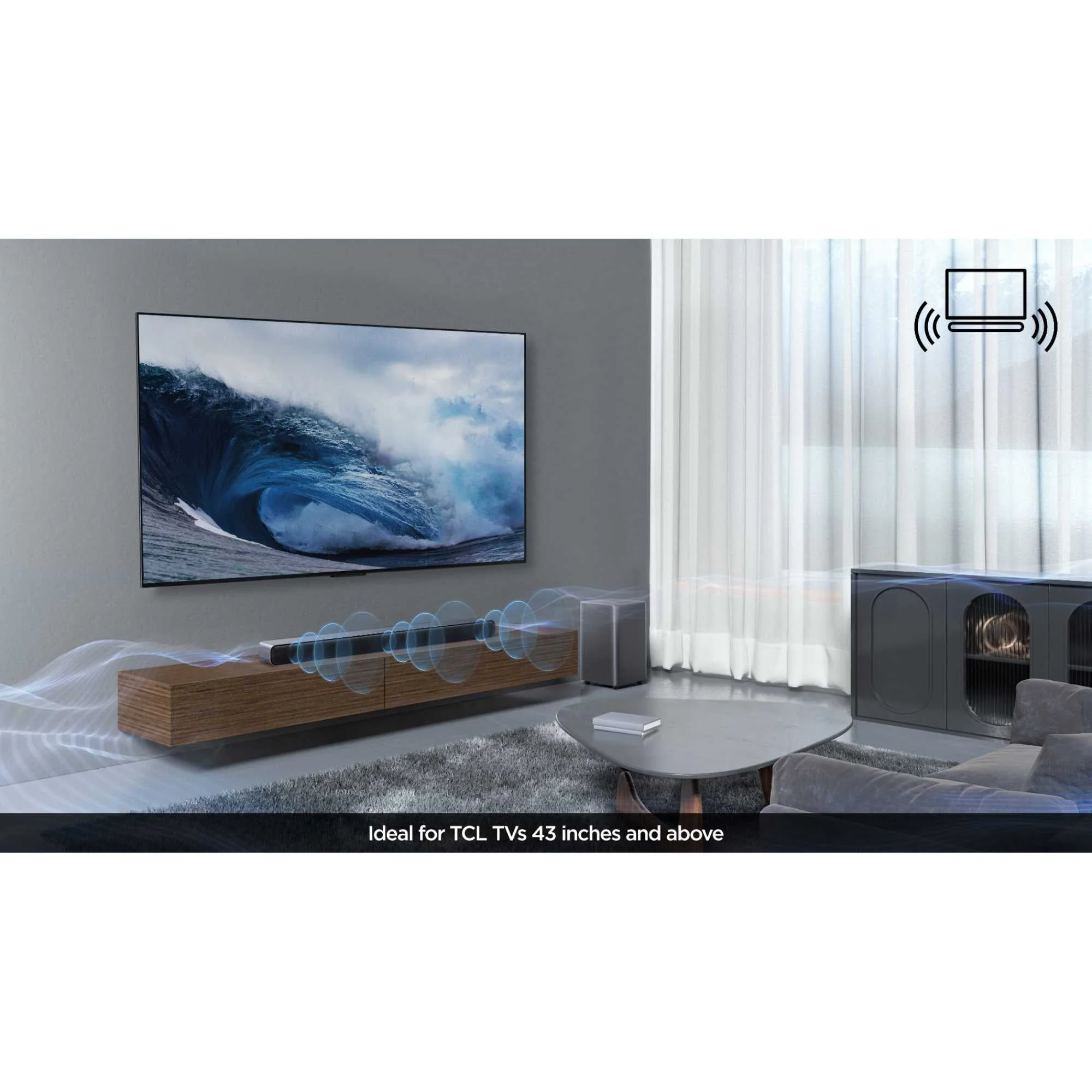 TCL S55H S Class 2.1ch Dolby Atmos Soundbar with Wireless Subwoofer - Image 13