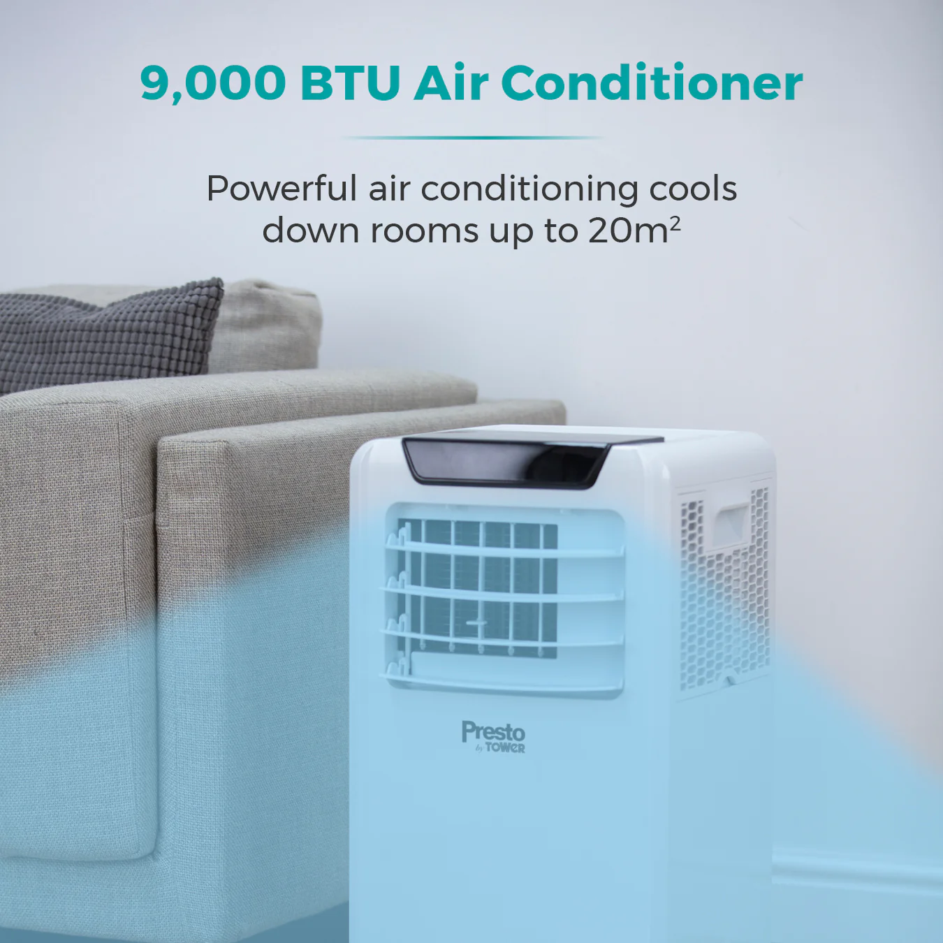 Tower PT670001 Presto 9000 BTU Air Conditioner White - Image 5