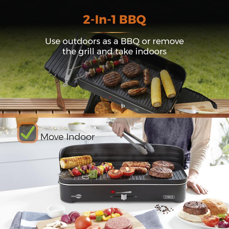 Tower T14028 2200W Indoor And Outdoor Electric BBQ Grill - Image 7
