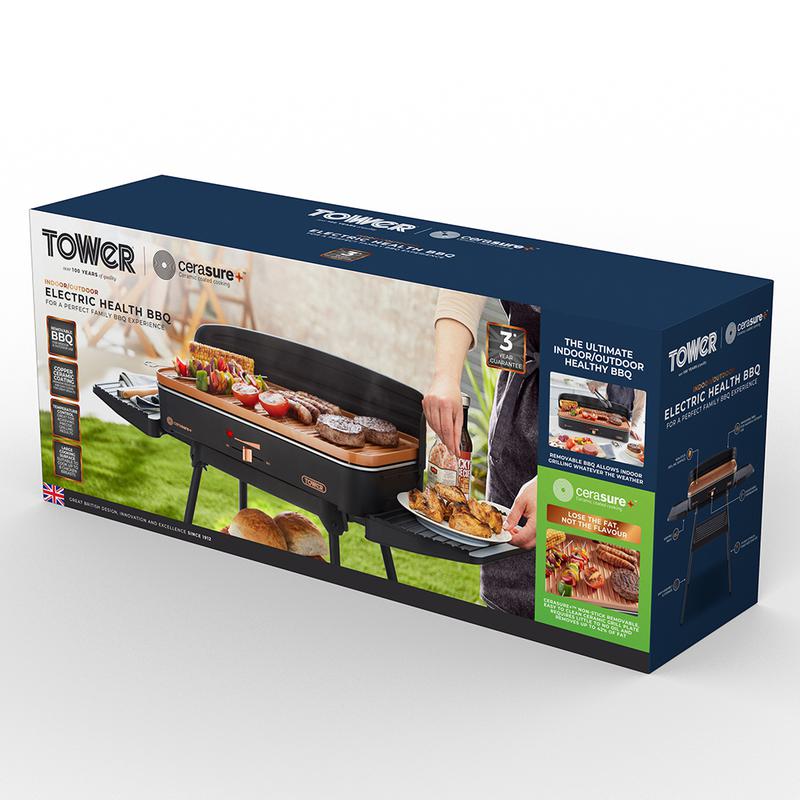 Tower T14028COP 2200W Indoor And Outdoor Electric BBQ Grill Copper - Image 11