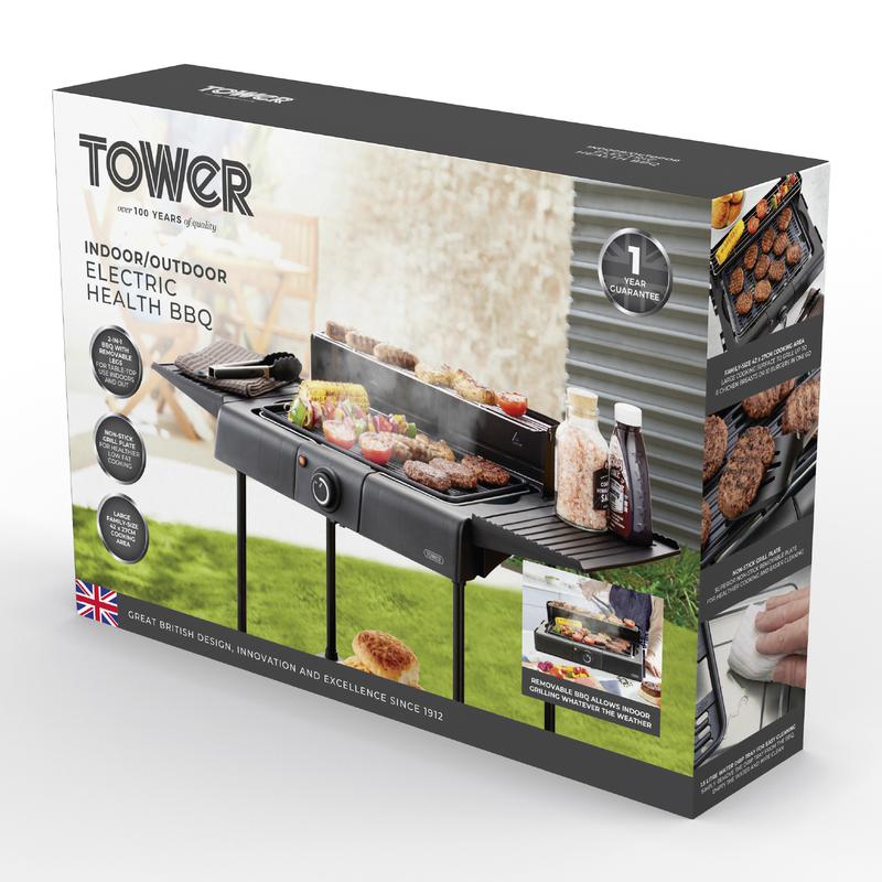 Tower T14049BMR Standing Electric BBQ Grill Black - Image 10