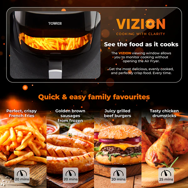 Tower T17072 Vortx Vizion 7 Litre Air Fryer With Digital Display - Image 3