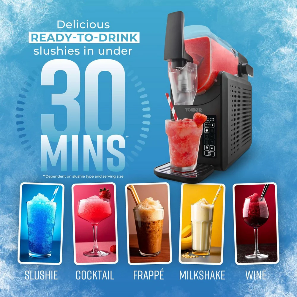 Tower T19058 Slushie Fusion 2.6 Litre 5-in-1 Frozen Drinks Maker - Black - Image 3