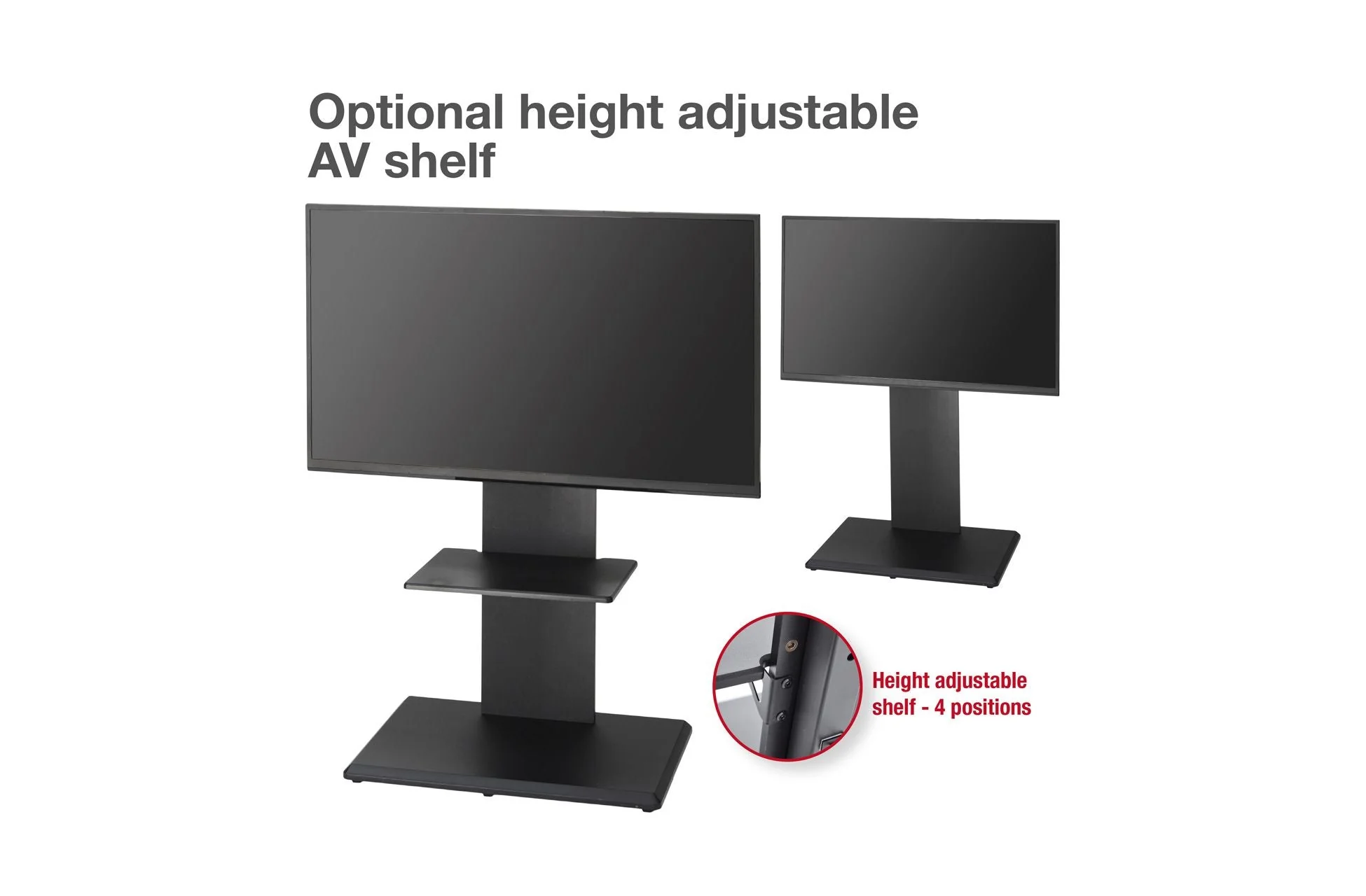 TTAP FS2 Floor Pedestal TV Stand for 32 to 65 Inches TVs Black - Image 4