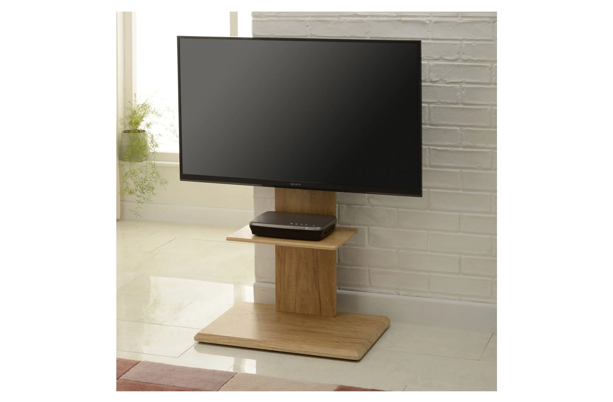TTAP FS2 Floor Pedestal TV Stand for 32 to 65 Inches TVs Oak - Image 7