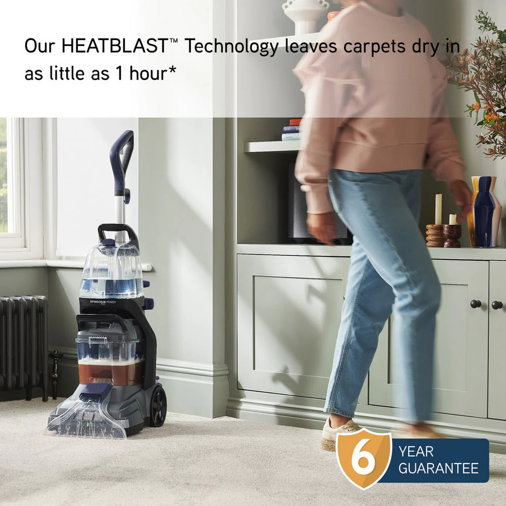 Vax CDCW-SSXA SpinScrub Power Plus Upright Carpet Cleaner Grey and Navy Blue - Image 7