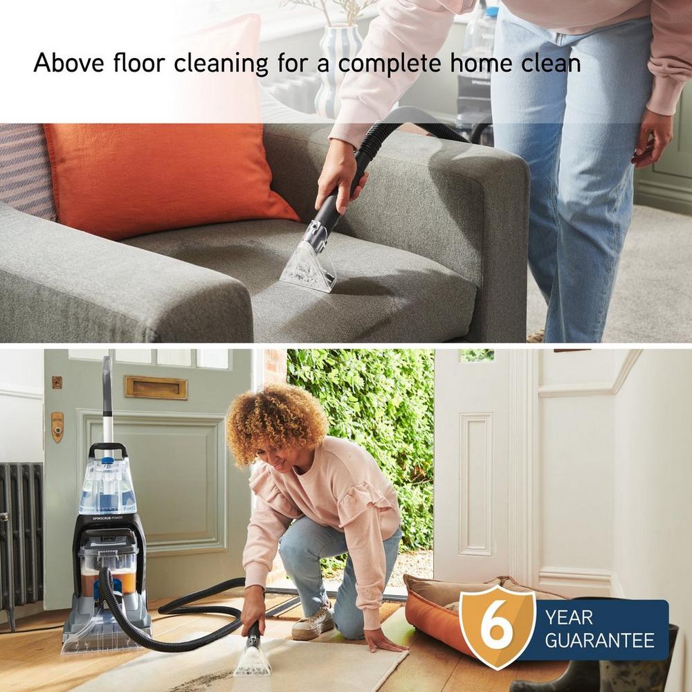 Vax CDCW-SSXS SpinScrub Power Carpet Washer Grey and Tiger Blue - Image 5