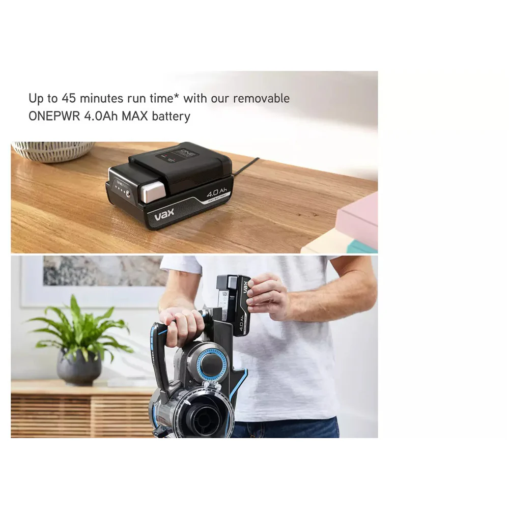 Vax CLSV-B4CA ONEPWR Blade 4 Classic Plus Cordless Vacuum Cleaner with up to 45 Minutes Run Time Graphite and Blue - Image 4