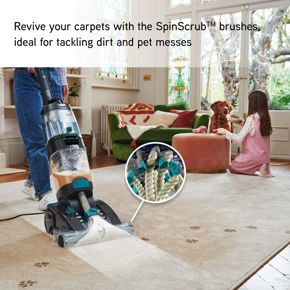 Vax Platinum Power Max Pet Design CDCW-PMXP Carpet Cleaner - Black and Teal - Image 4
