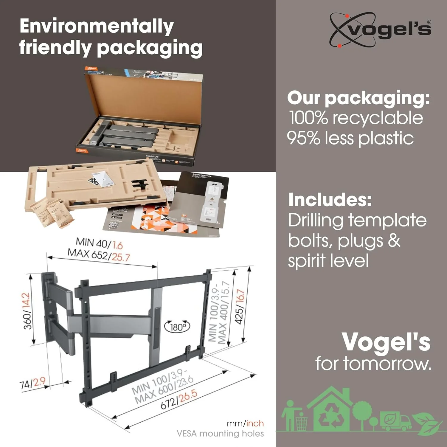 Vogels Elite TVM 5645 Full-Motion TV Wall Mount Black Ex-Display Clearance - Image 3