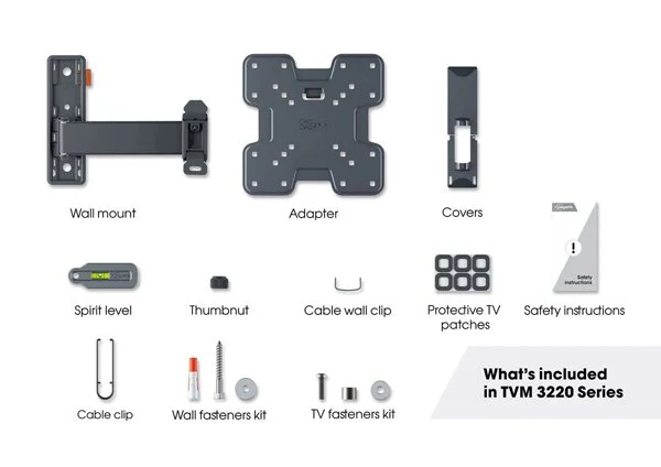 Vogels Comfort TVM 3225 Full Motion TV Wall Mount for TVs from 19 to 43 inches - Image 3