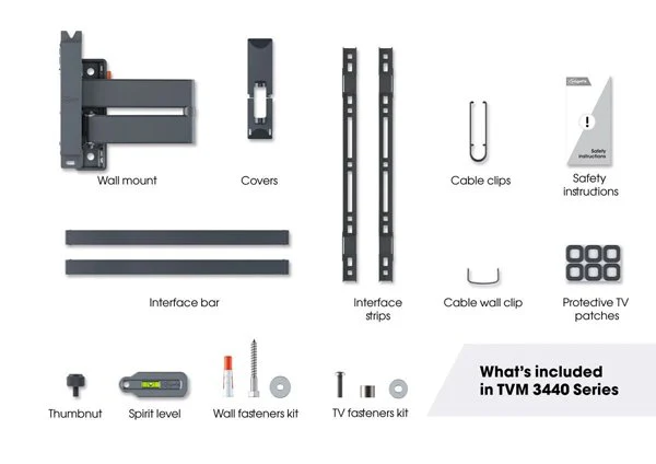 Vogels Comfort TVM 3445 Full-Motion TV Wall Mount for TVs from 32 to 65 inches Black - Image 3