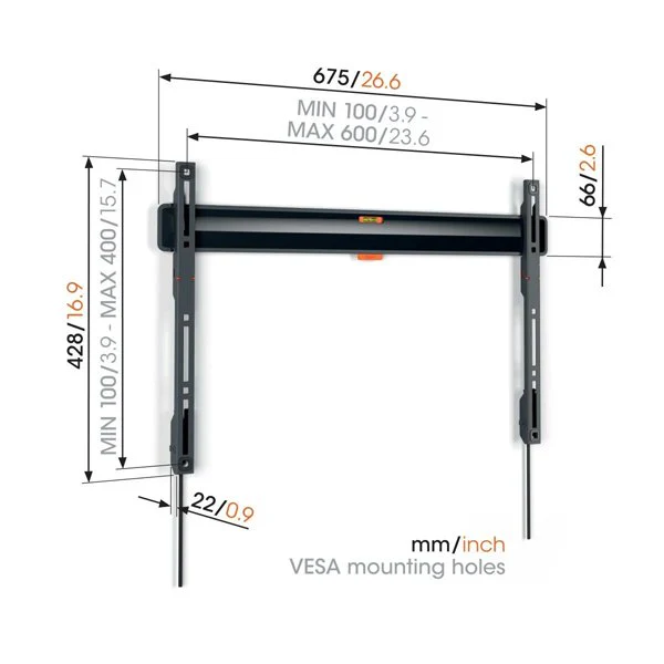 Vogels Comfort TVM 3605 Fixed TV Wall Mount for TVs from 40 to 100 inches - Image 2