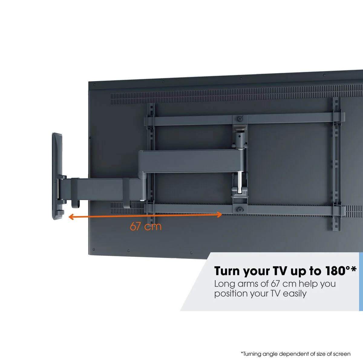 Vogels Comfort TVM 3645 Full-Motion TV Wall Mount for TVs from 40 to 77 inches Black - Image 4