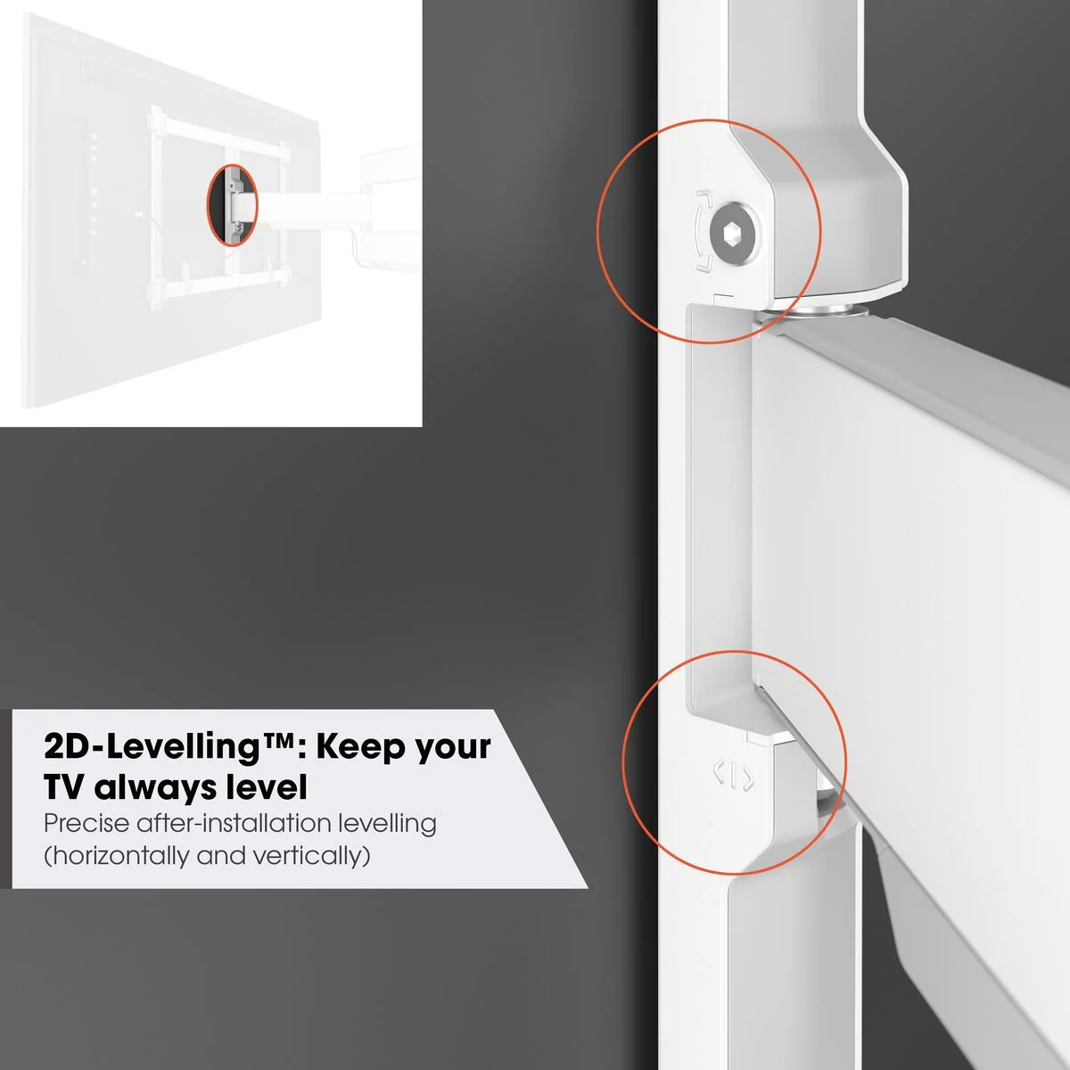 Vogels Elite TVM 5645 Full-Motion TV Wall Mount White - Image 5