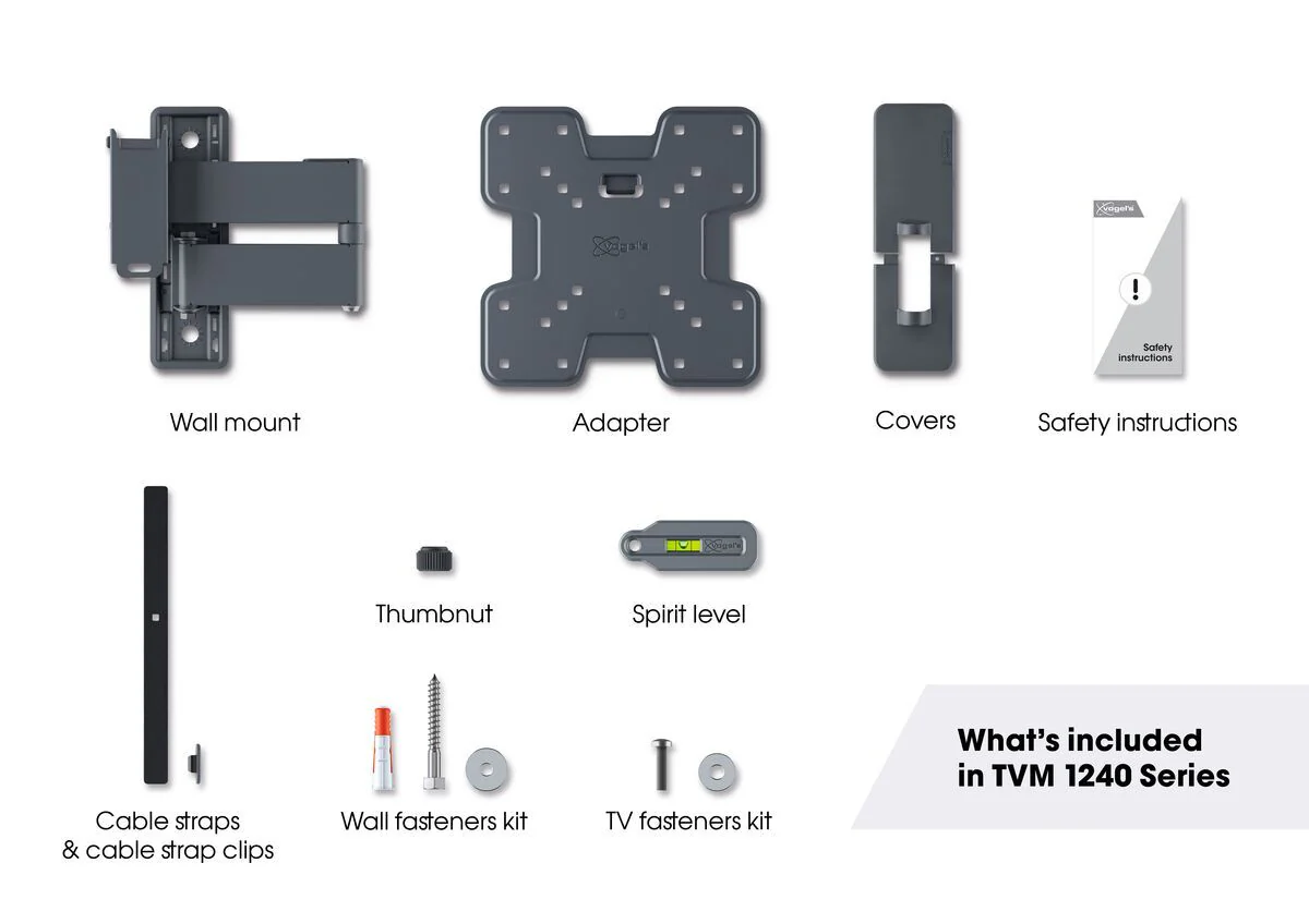 Vogels Quick TVM 1245 Full-Motion TV Wall Mount for TVs from 19 to 43 inches - Open Box Clearance - Image 7
