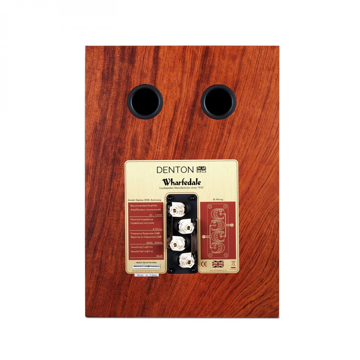 Wharfedale Denton 85 Bookshelf Speakers Pair - Mahogany - Image 4