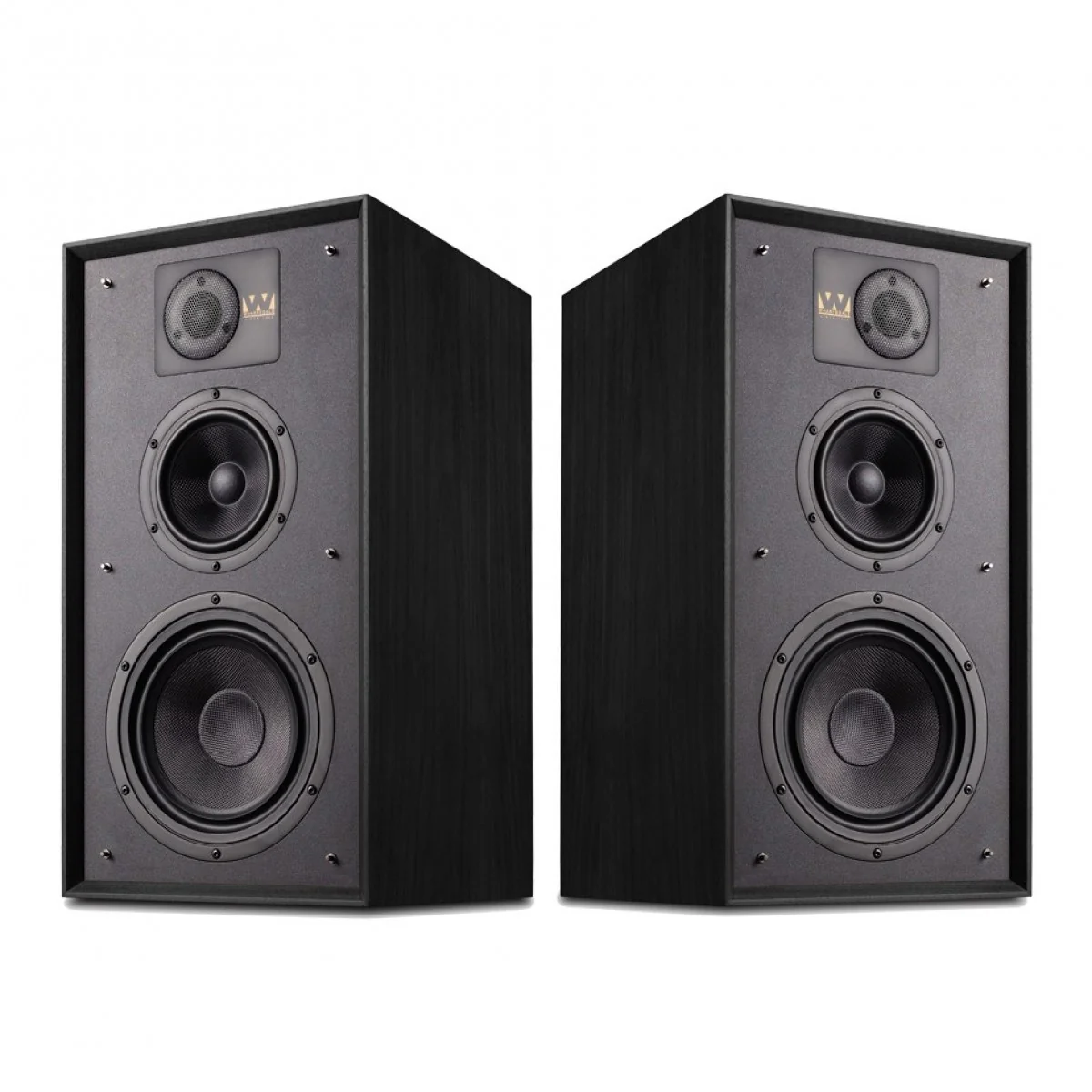 Wharfedale Linton Heritage Standmount Bookshelf Speakers Pair - Black Oak - Image 2