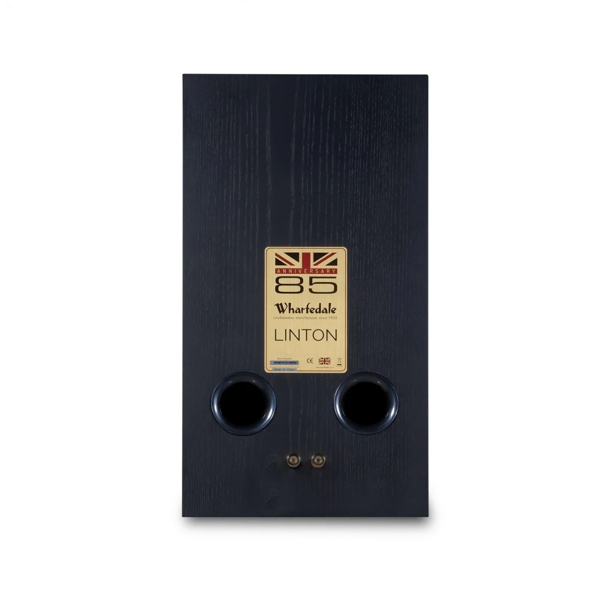 Wharfedale Linton Heritage Standmount Bookshelf Speakers Pair - Black Oak - Image 4