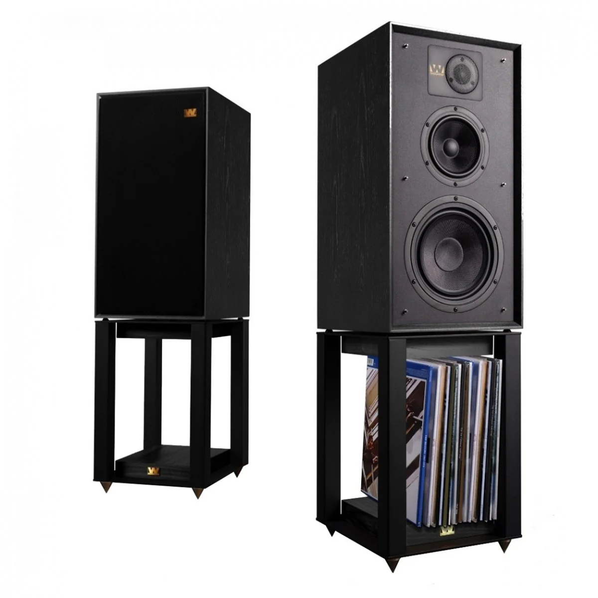 Wharfedale Linton Heritage Standmount Speakers with Matching Stands - Black Oak - Image 5
