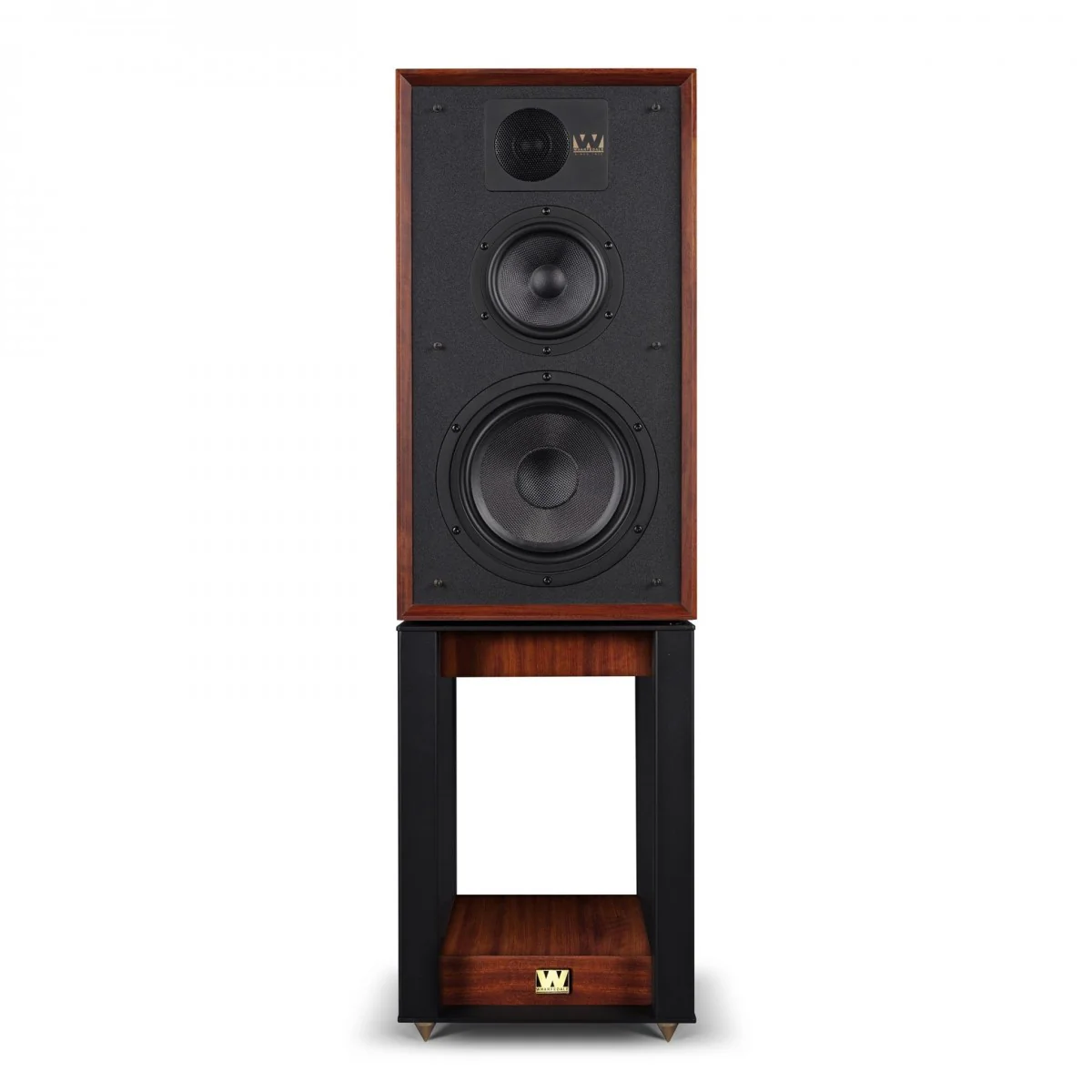 Wharfedale Linton Heritage Standmount Speakers with Matching Stands - Mahogany - Image 8