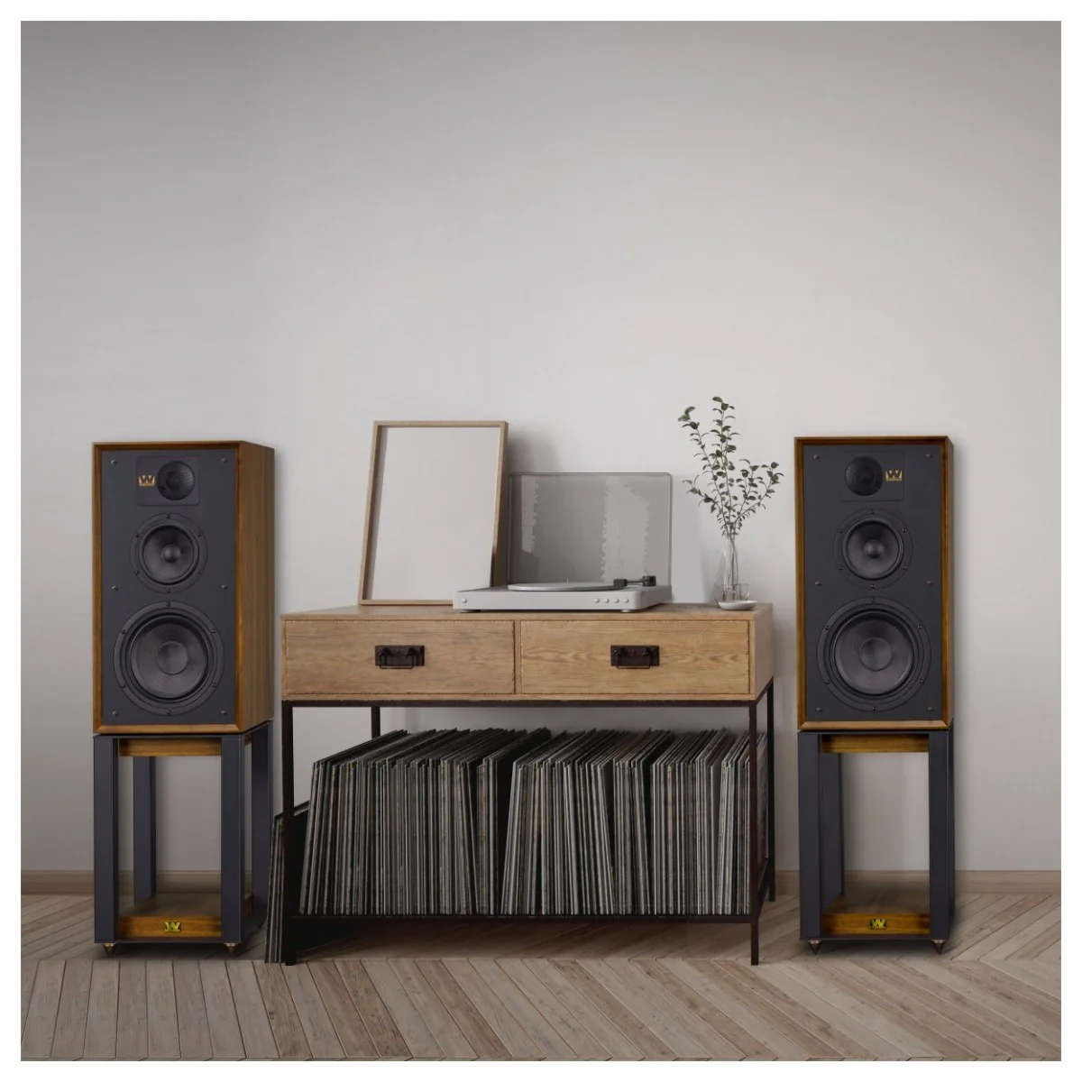 Wharfedale Linton Heritage Standmount Speakers with Matching Stands - Walnut - Image 6